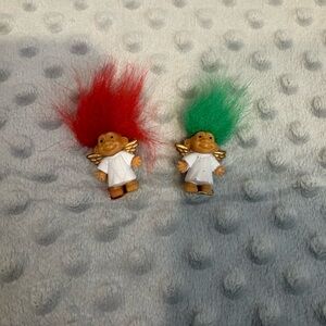 Russ Troll Dolls with Vibrant Red and Green Hair Angels